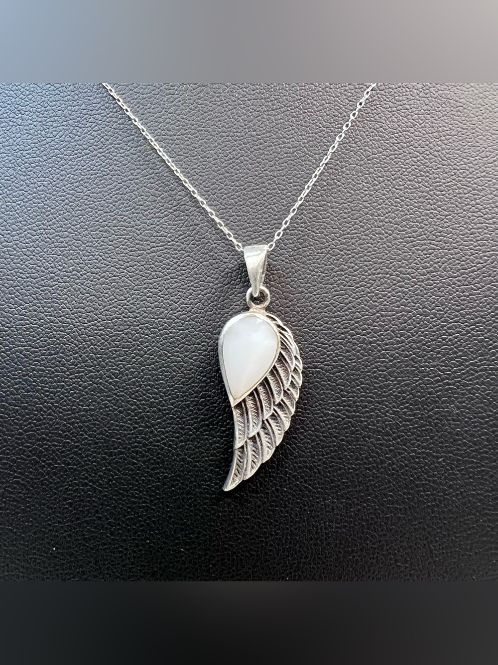 Sterling Silver Mother of Pearl Angel Wing